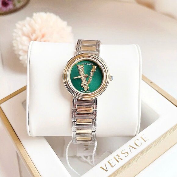 Versace Green Dial 36mm V Ladies Watch - Picture 1 of 6
